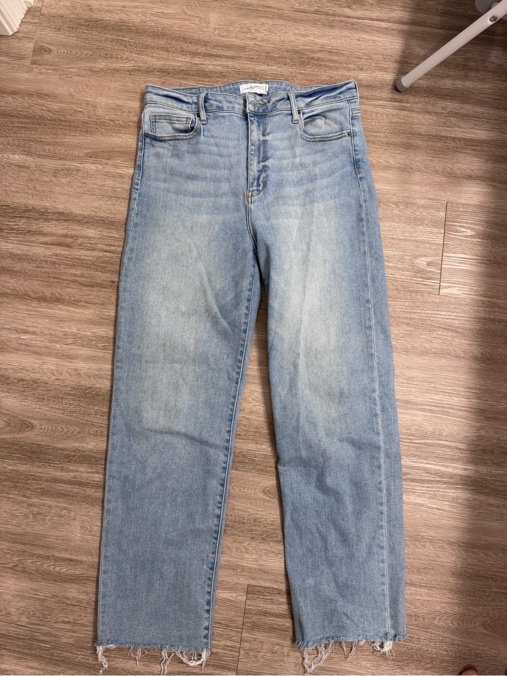 Carly Jean Los Angeles Light Blue Straight Leg Jeans